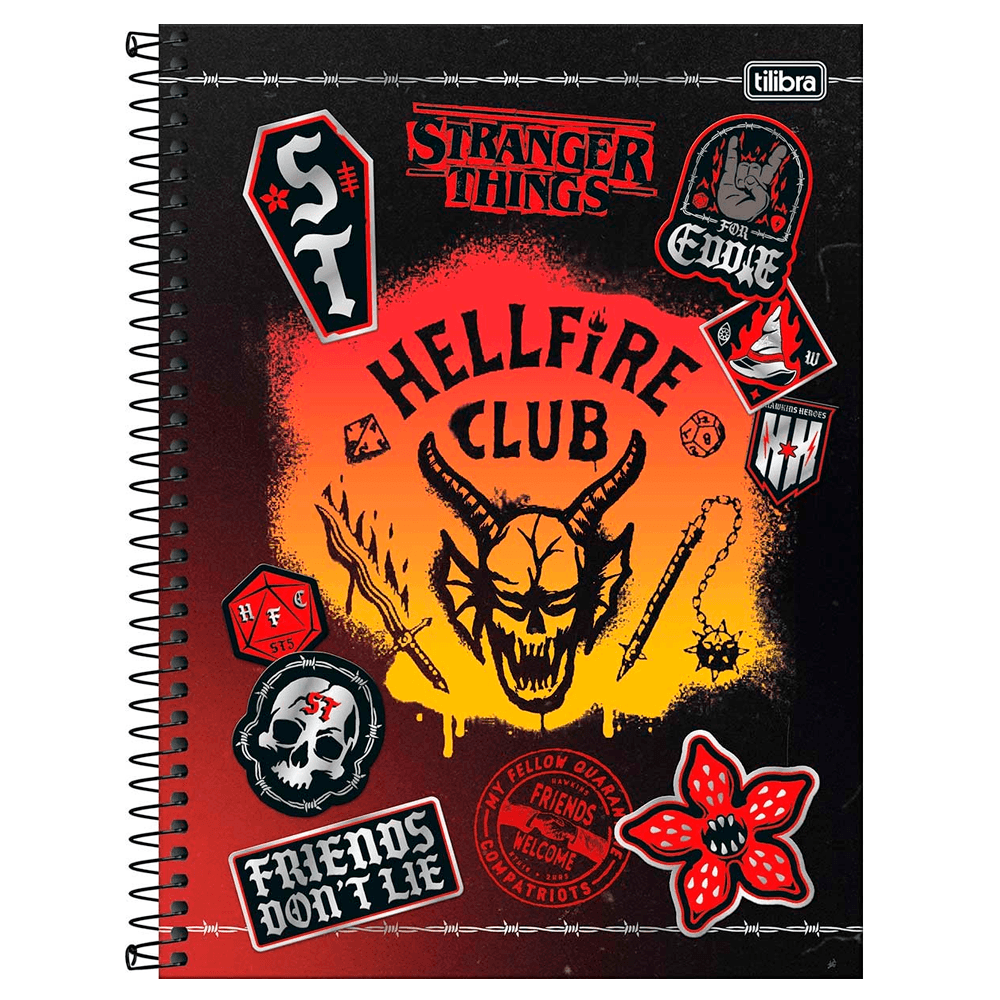 Caderno Universitario 10x1 160 Fls C.D. Tilibra - Stranger Things 19